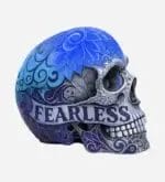 Fearless blue skull design
