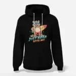 Unisex Hoodie Just Bear with Me - Black