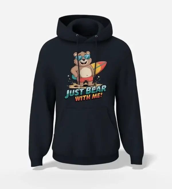 Unisex Hoodie Just Bear with Me - navy