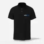 Unisex black polo shirt boomwears
