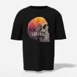 oversized black t-shirt fearless skull
