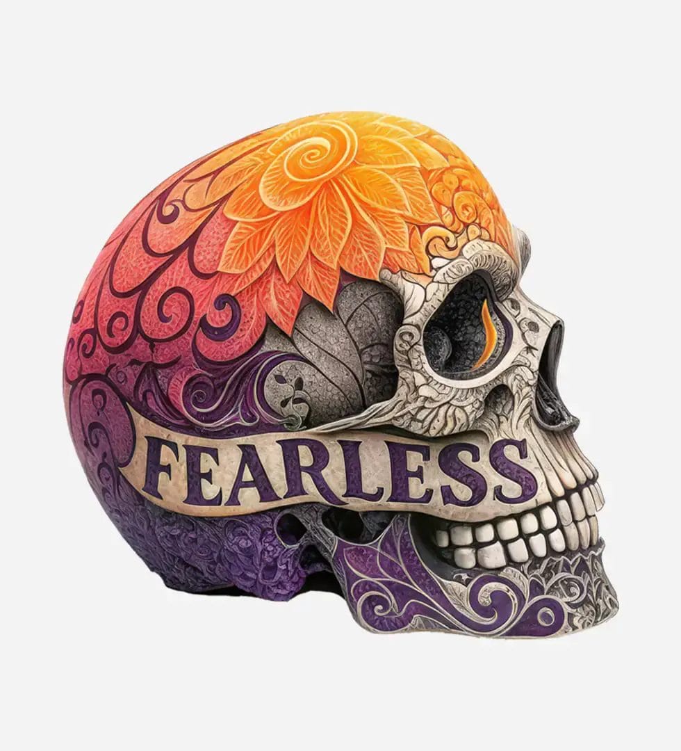 Unisex-Oversized-T-Shirt-Fearless-Skull-Design oversized t-shirt fearless skull design