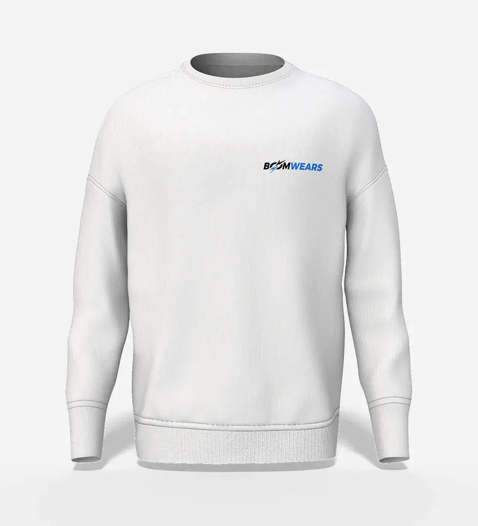 Unisex-White-Sweatshirt-Boomwears Unisex White Sweatshirt Boomwears