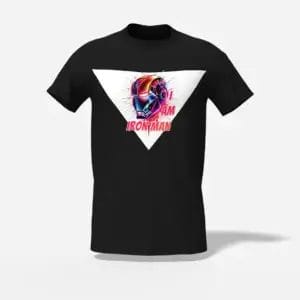 premium t-shirt Black, I man iron man
