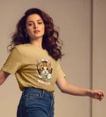 Unisex Oversized Drop Shoulder T-Shirt | Mea-Aow Peeking Cat Unisex-Oversized-Drop-Shoulder-T-Shirt-Mea-Aow -F-Model-BGE