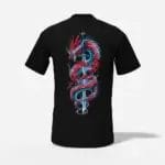Electric dragon katana graphic t shirt black