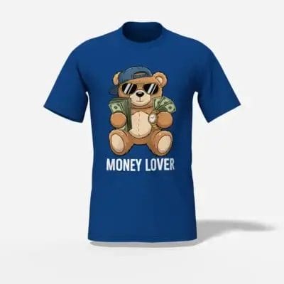 Money Lover bear unisex t-shirt royal blue