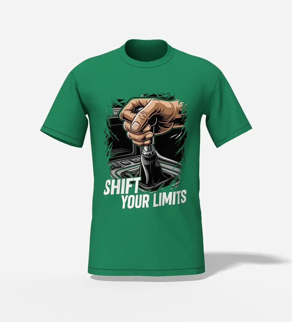 Shift-Your-Limits-T-Shirt-GRN Shift your limits unisex t shirt green