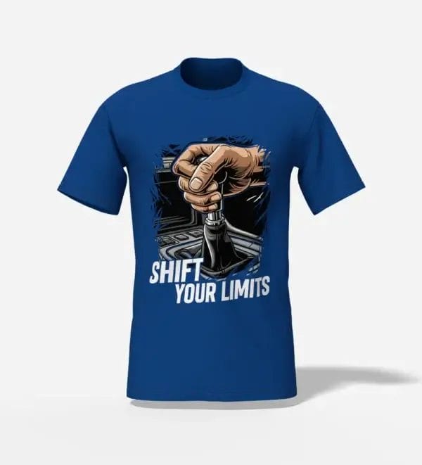 Shift your limits unisex t shirt royal blue