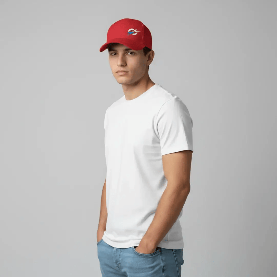 Boomwears-icon-Baseball-Cap-Model-WHT Boomwears icon Baseball Cap Model Red (P Cap)