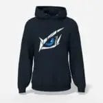 Geometric Falcon Eye Graphic Hoodie Navy