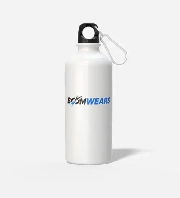 stainless steel water bottle white boomwears