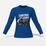 Control The Chaos Long Sleeve T-Shirt Royal Blue