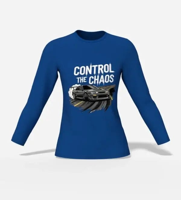 Control The Chaos Long Sleeve T-Shirt Royal Blue