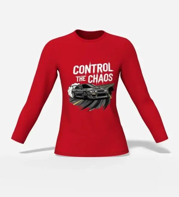 Control The Chaos Long Sleeve T-Shirt Red
