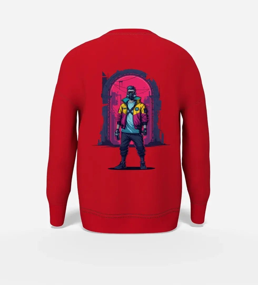 Neon-Rebel-Back-Print-Graphic-Sweatshirt-RED Neon Rebel Back Print Graphic Sweatshirt Red