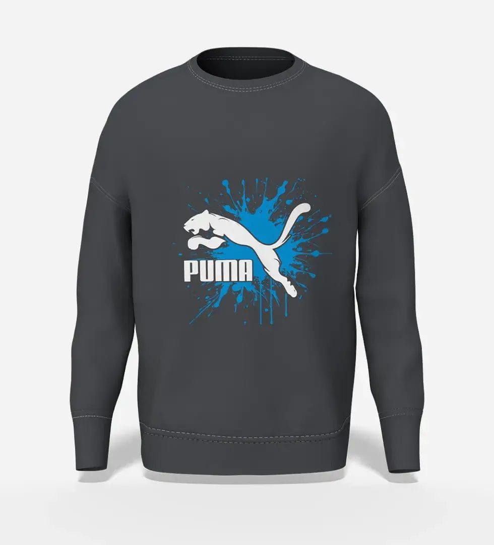 Puma-Graphic-Sweatshirt-Splash-Art-CHG Puma Graphic Sweatshirt Splash Art Streetwear Charcoal Grey