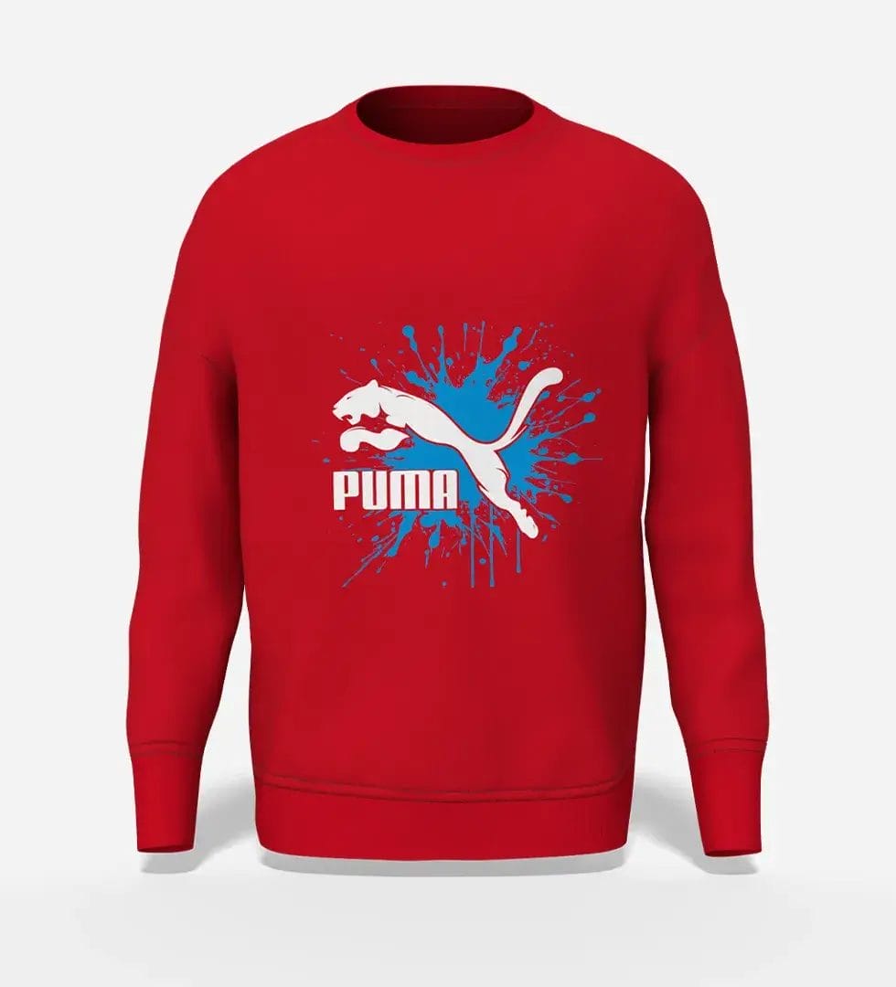 Puma-Graphic-Sweatshirt-Splash-Art-RED Puma Graphic Sweatshirt Splash Art Streetwear Red