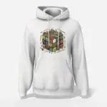 Rubik's Town Cube Pullover Graphic Hoodie White