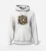Rubik's Town Cube Pullover Graphic Hoodie White