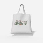 Joy Floral Printed Canvas Tote Bag – Aesthetic Botanical Shopper Joy-Floral-Printed-Canvas-Tote-Bag-Lower-View